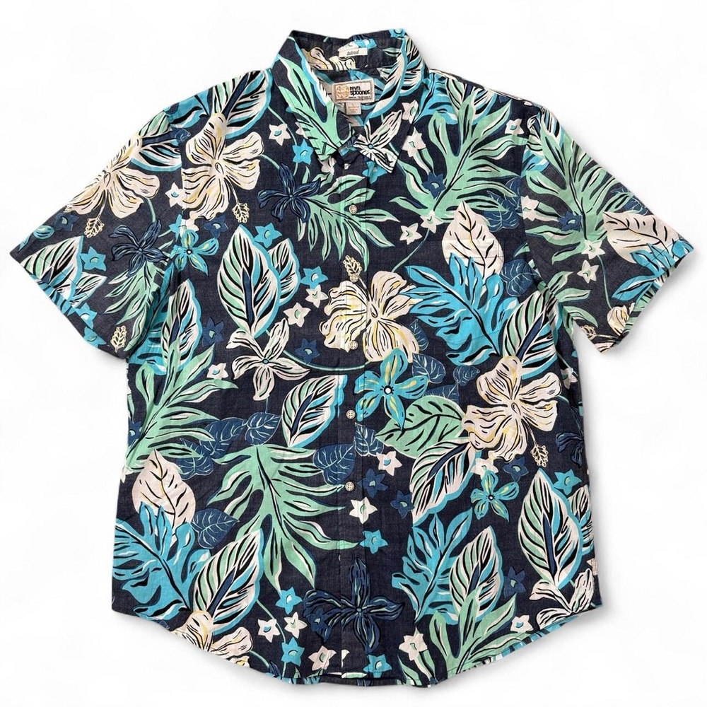 REYN SPOONER Waimea Canyon Trail Hawaiian Shirt Men’s Size Medium